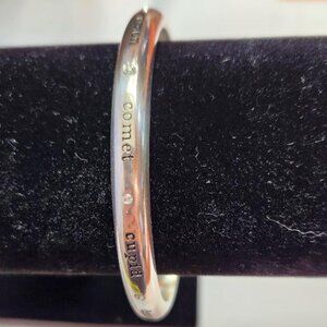 Brighton B Merry Reindeer Bangle Bracelet silver plated